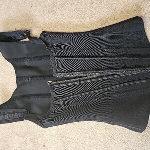 Black Zippered Corset Vest (Waist Trainer)